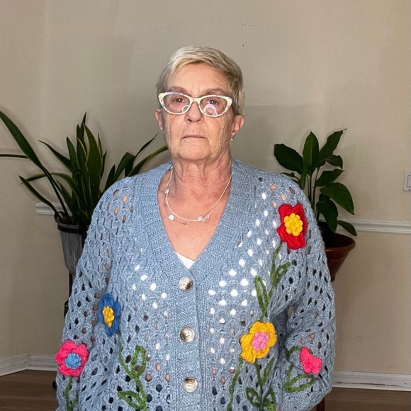 Long Sleeve Crochet Sweater | Made In Italy - Picture 2 of 4